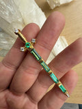 Épée Royale Pendant – Gold and Emerald Sword with Diamond Accents | Musabella